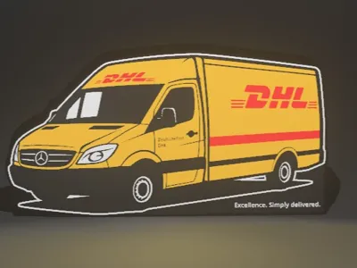 Deutsche Post DHL Lamp Parcel Delivery Vehicle 