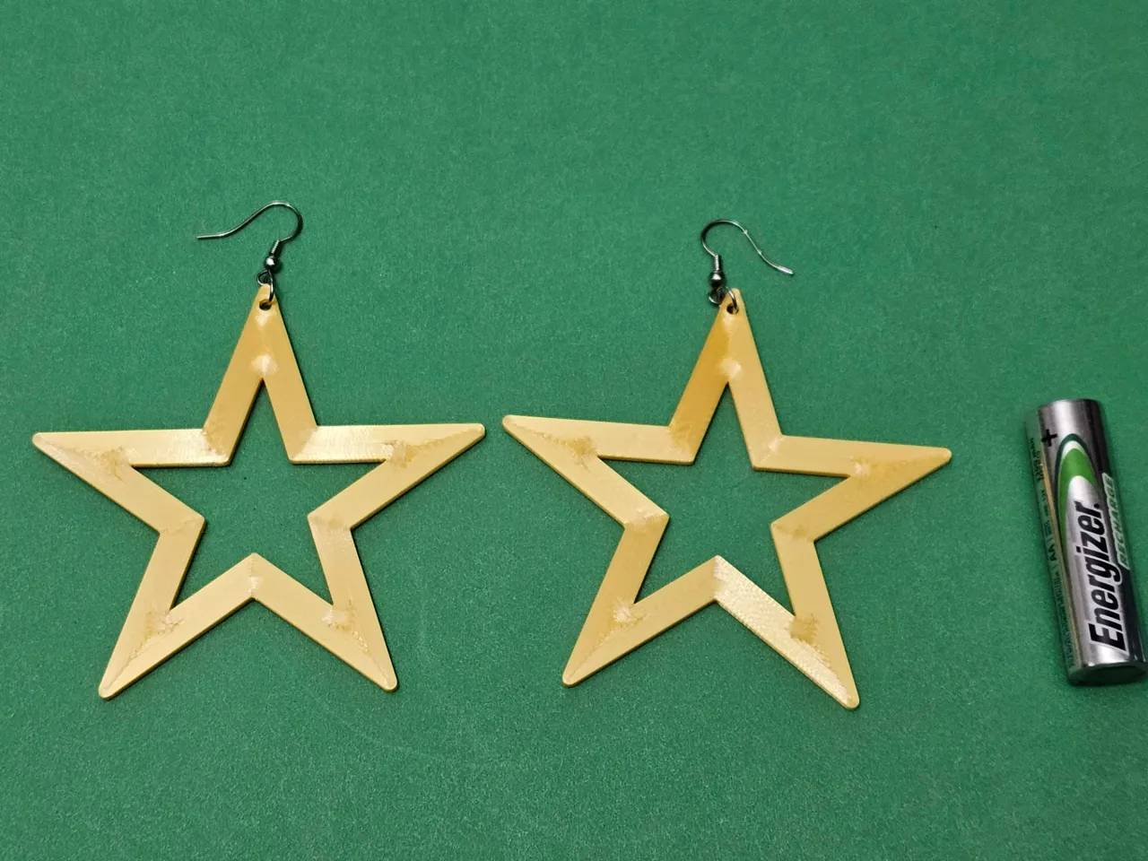 80mm (3 Inch) Gaudy Star Earrings view 2