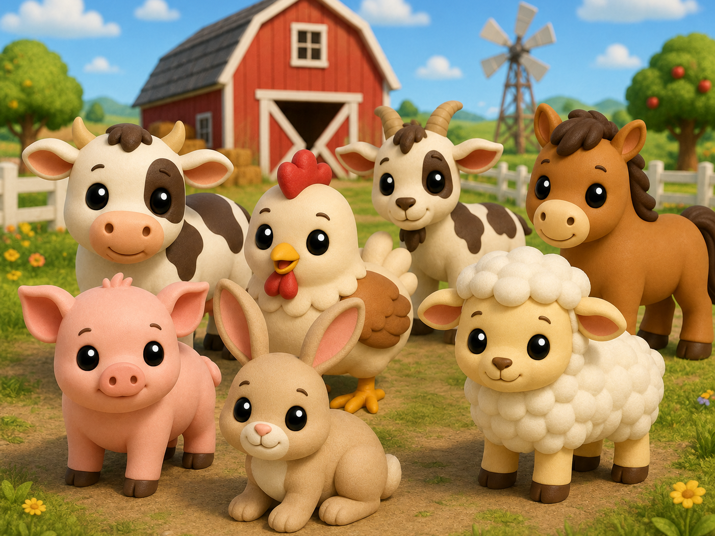 Cute Farm Animal Collection –Adorable Farm Animals - 1