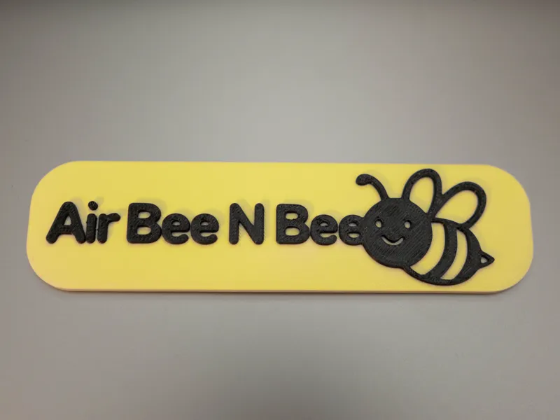 "Air BeeNBee" Bee Hotel Sign / Nameplate
