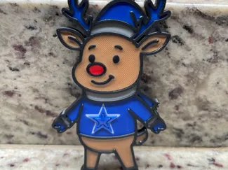 Dallas Cowboy Rudolph Christmas Ornament