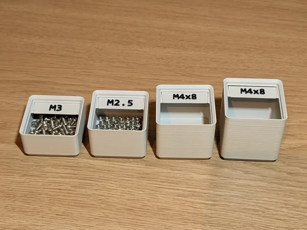 Parametric gridfinity bins with swappable label - Free 3D Print Model ...