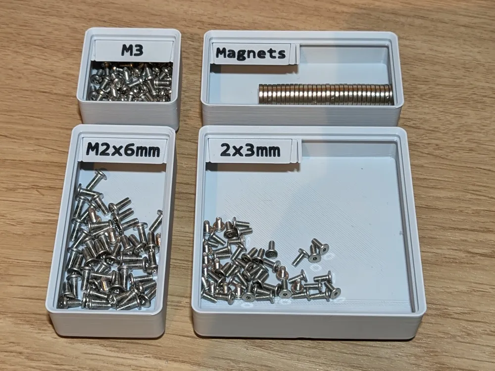 Parametric gridfinity bins with swappable label - Free 3D Print Model ...