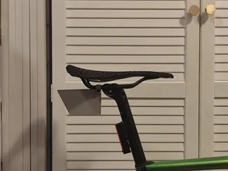 Road bike race number plate on the saddle rails