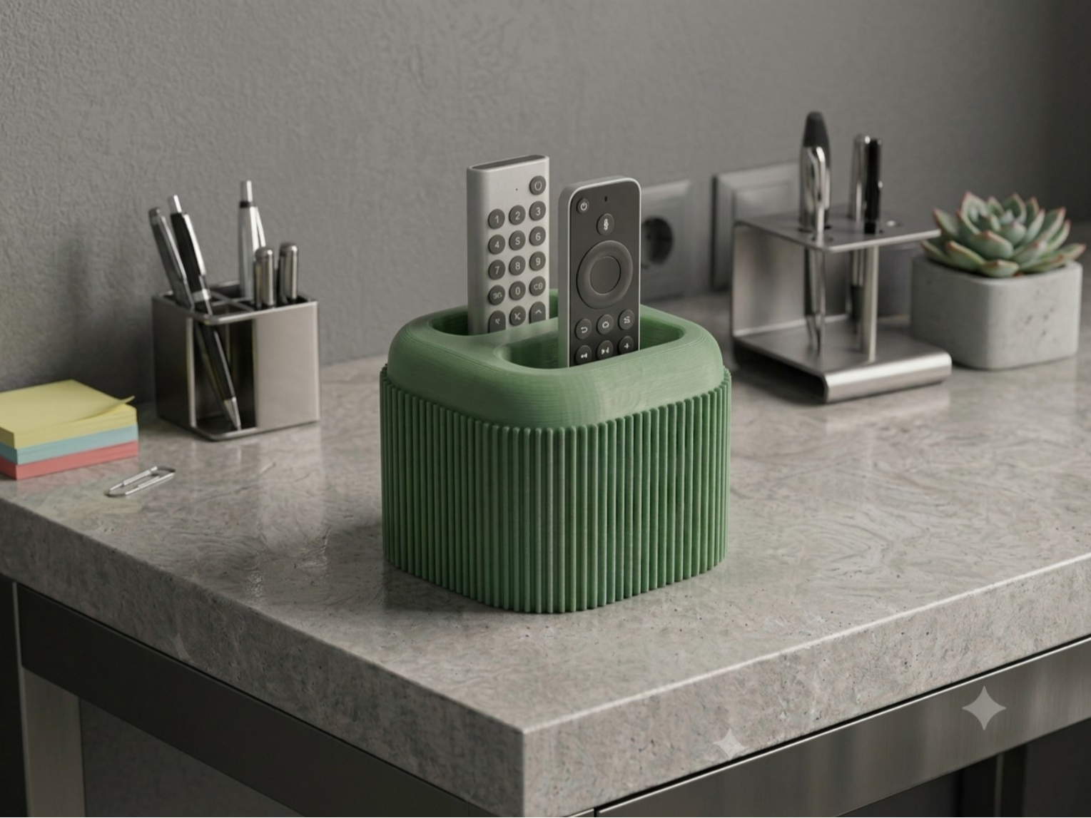 Modern Dual Remote Control Holder