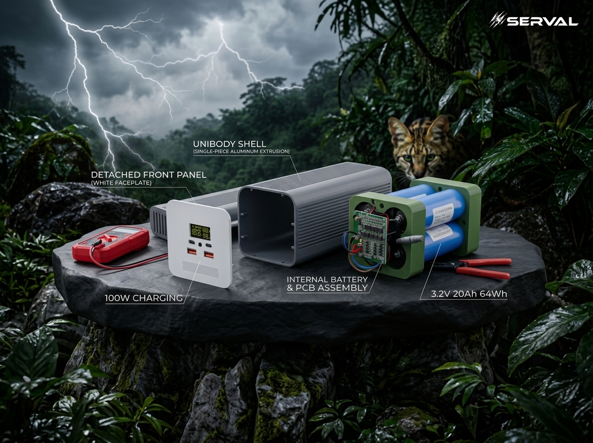 Figura decorativa: DIY 100W LiFePO4 Power Station 256Wh (20Ah) — vista de referencia 3