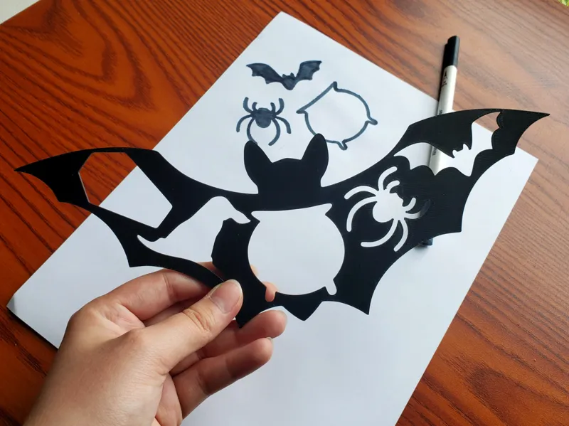 Bat Halloween Stencil
