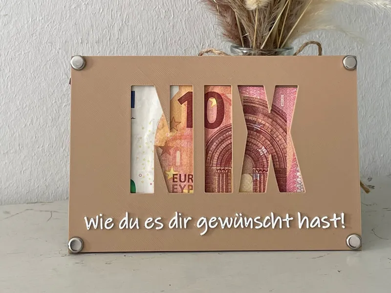 NIX Geschenkarte für Geldgeschenke
