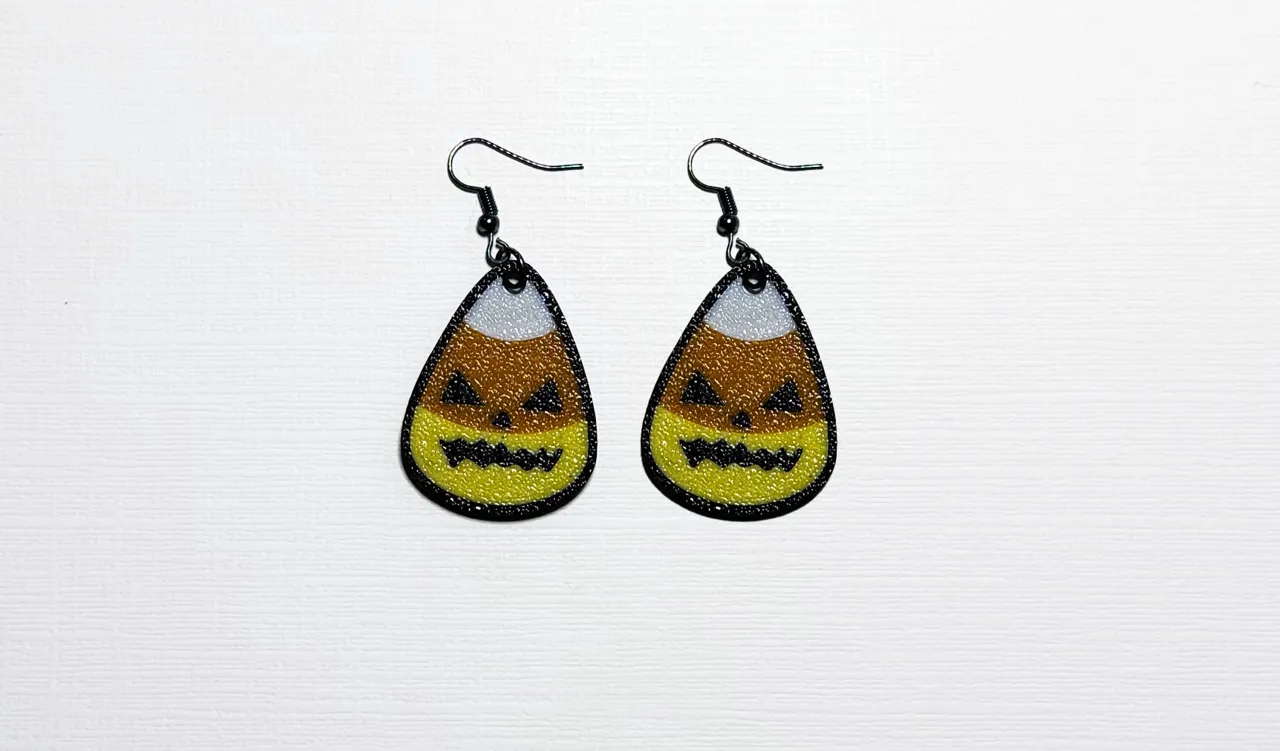 Cute Candy Corn Jack O'lantern earrings - 7 sets view 4