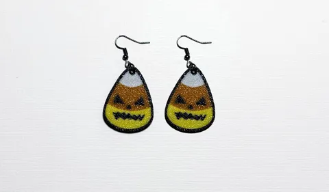 Cute Candy Corn Jack O'lantern earrings - 7 sets view 4
