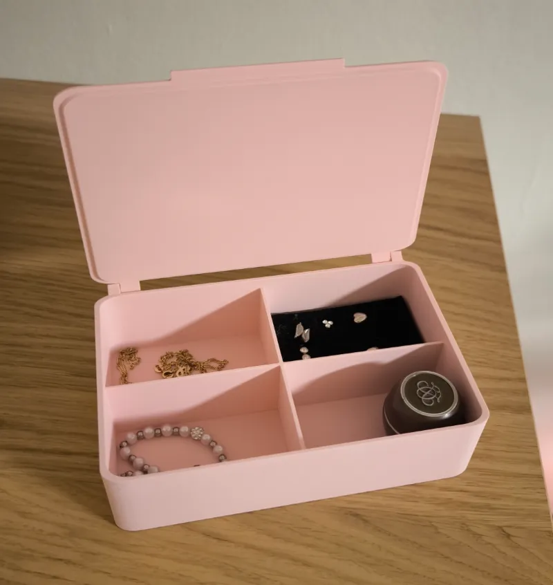Box with a hinged lid