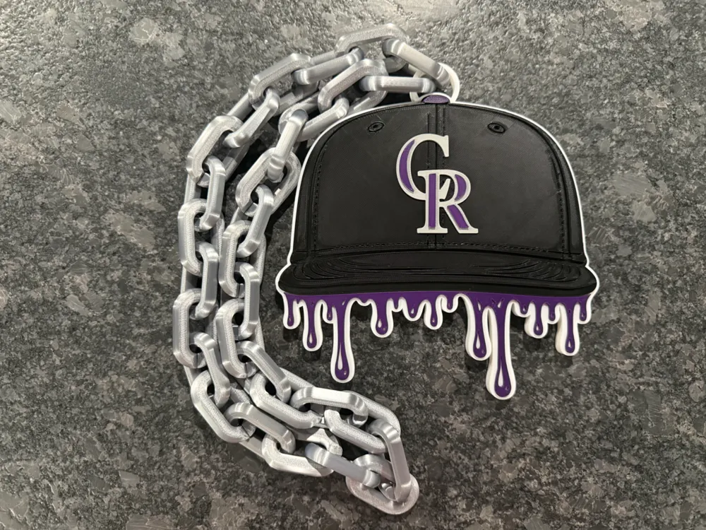 Colorado Rockies Drip Baseball Cap Hype Chain - Free 3D Print Model ...