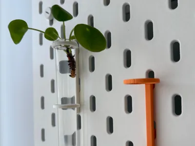 Ikea Skadis test tube stand for plant propagation