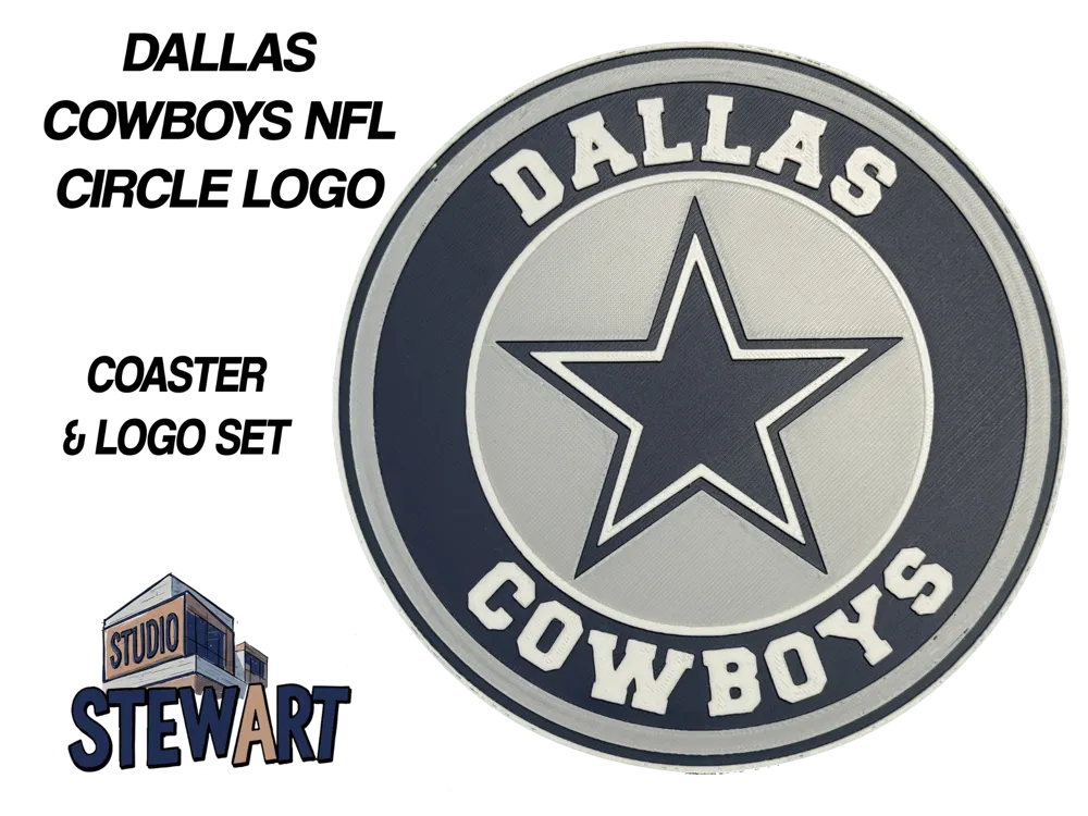 Dallas Cowboys NFL LOGO - COASTER/OFFICE SIGN by StudioStewArt ...