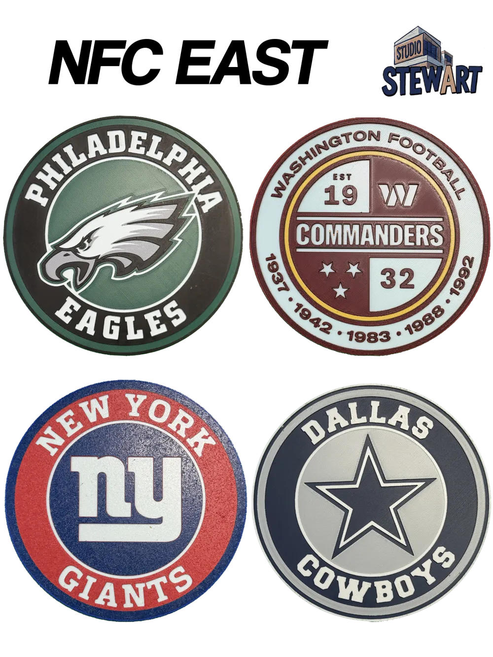 Dallas Cowboys NFL LOGO - COASTER/OFFICE SIGN by StudioStewArt ...