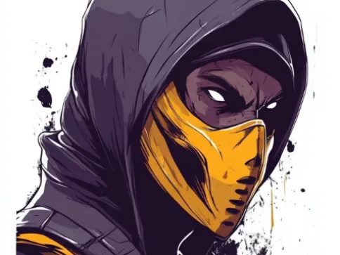 Mortal Kombat Scorpion Bookmark - Hueforge