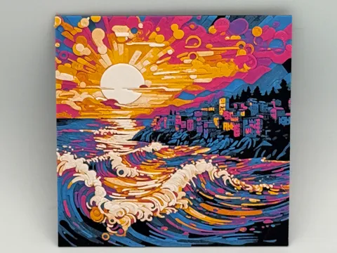 Accesorio para filamento: Coastal Town Sunset — referencia de MakerWorld