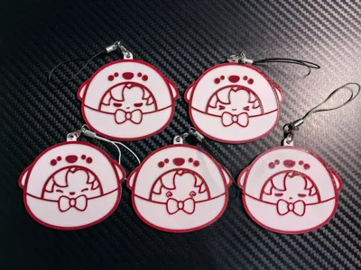 Qinche Qiuqiu Keychain (Five Expressions)