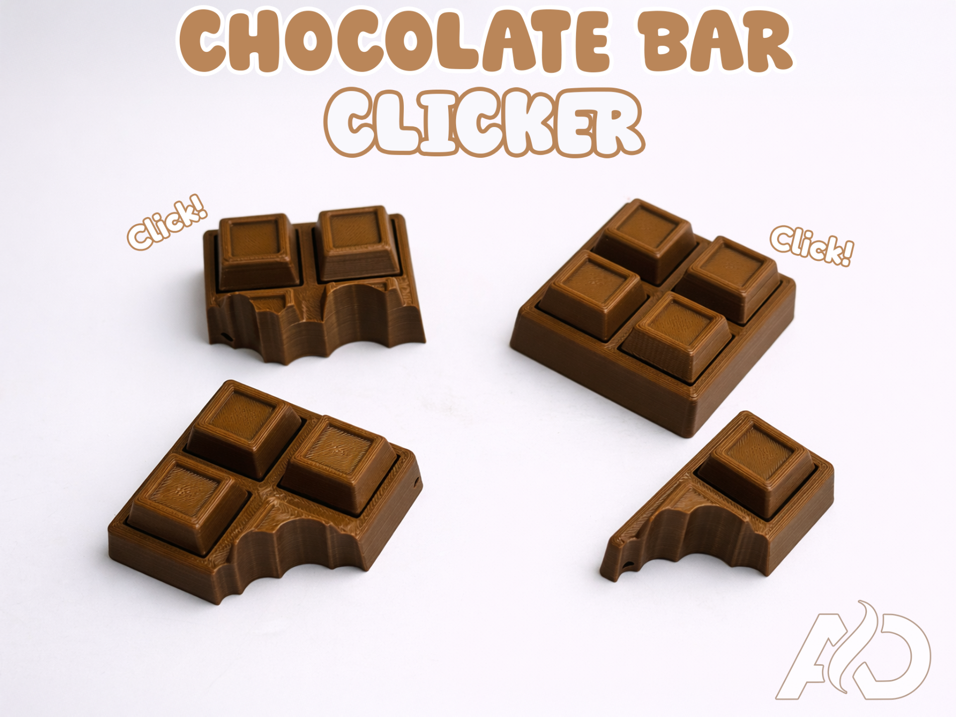 Miniatura 2 do modelo 3D CHOCOLATE BAR CLICKER
