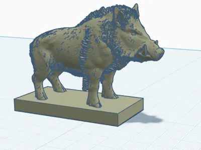realistic wild boar