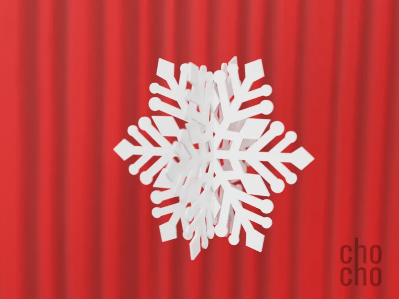 Snowflake Collection 3D Ornament 01