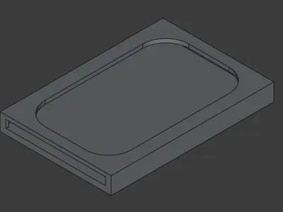 simple magnetic card holder for a fridge