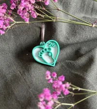 Heart Keychain with Text