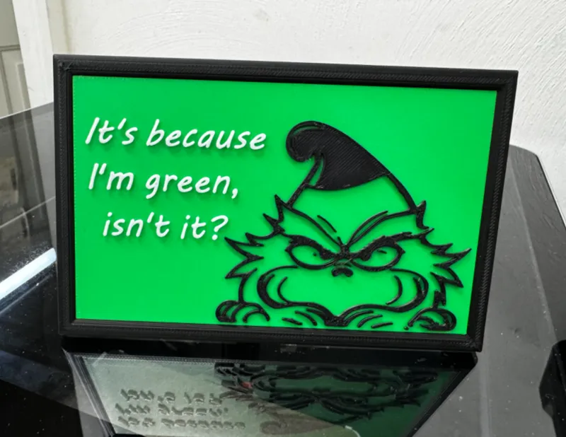 Grinch Insert for my 3x5 desk frame
