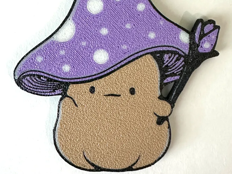 Wizard Mushroom Keychain- 4 color