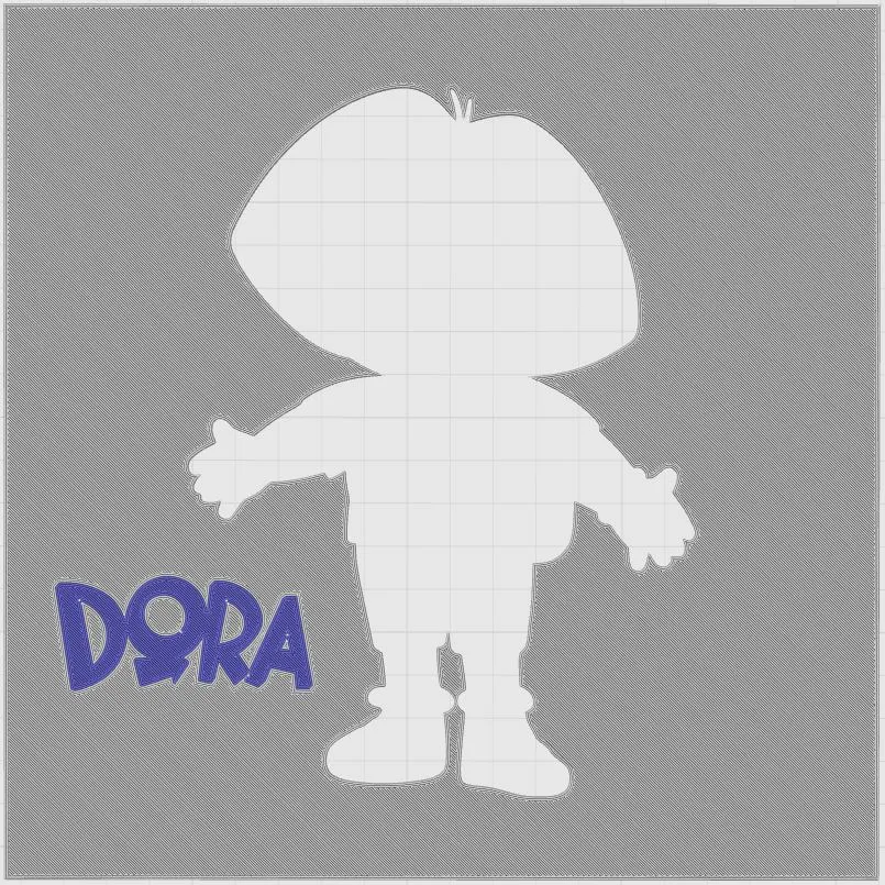 Dora Silhouette - Poop Art by 3dprintedartuk - MakerWorld
