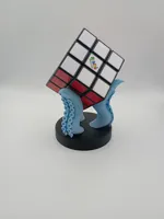 Rubik's cube squid themed stand (2 Color Version)