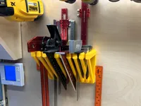 4 Slot Square Holder Wall Mount Rack with Ribbed Top