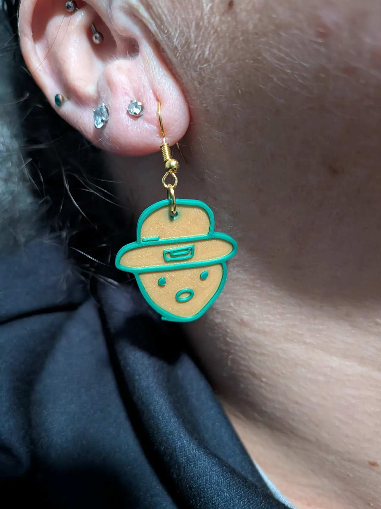 Mobile/Crichton Leprechaun Earrings! view 3