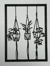 Silhouette murale de fleurs grimpantes — photo 3