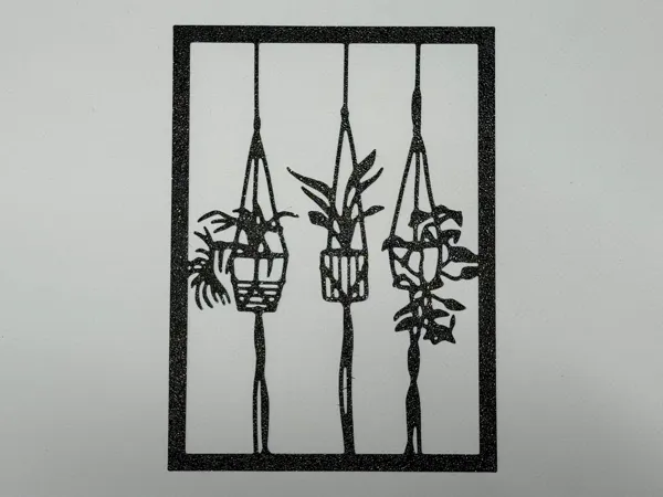 Silhouette murale de fleurs grimpantes