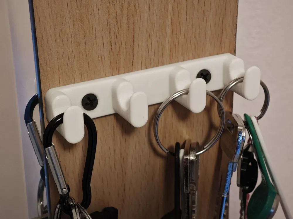 Modular Key Hook Simple Key Hooks Wall Mounted - Free 3D Print Model - MakerWorld