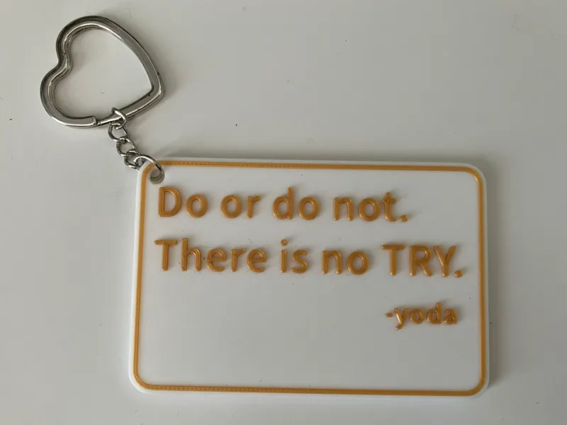 Yoda Do or do not keychain