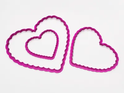 Scalloped Heart Clay Cutter Set