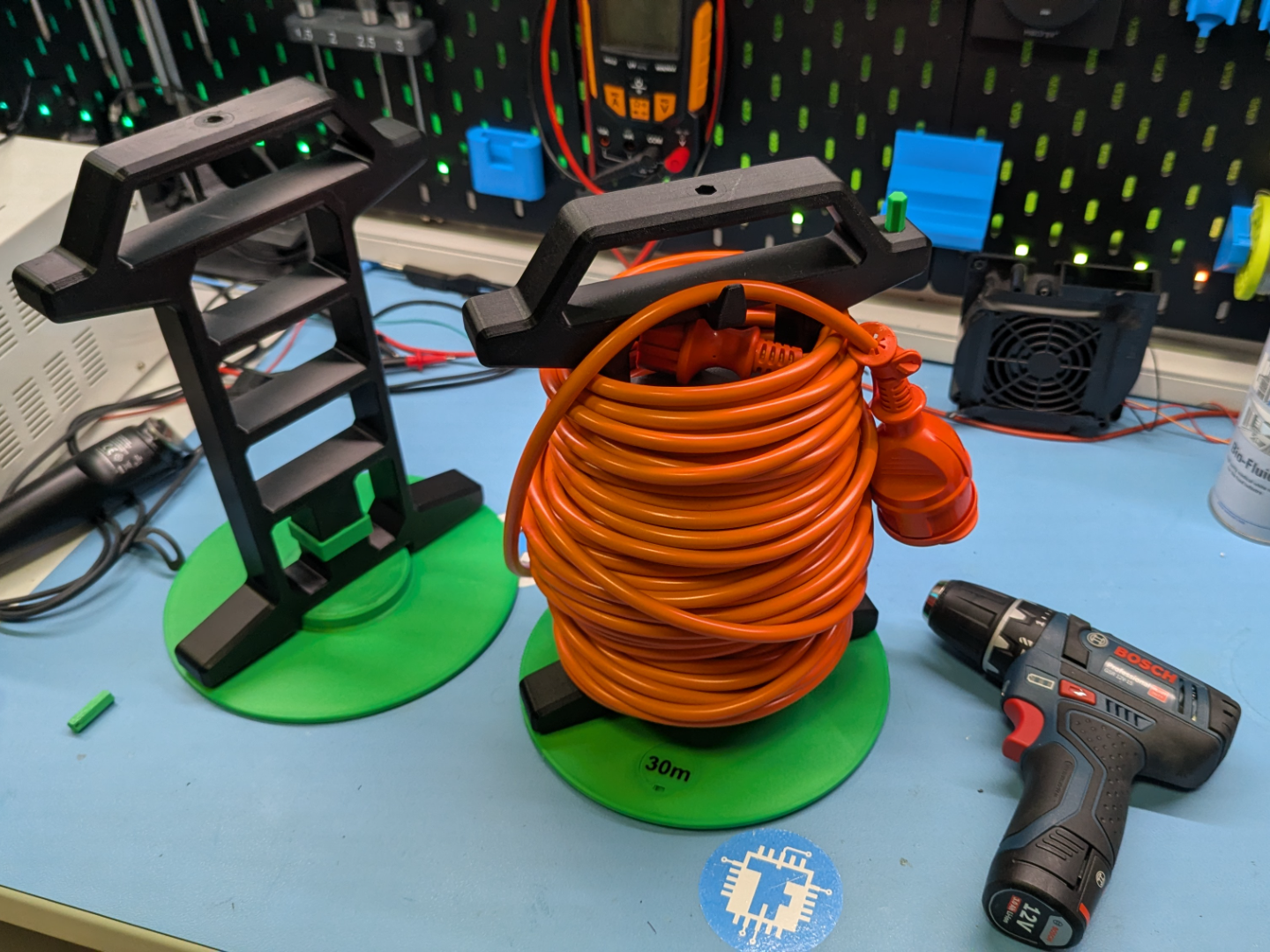 Cable Winder + Cordless Drill Wind Up Function