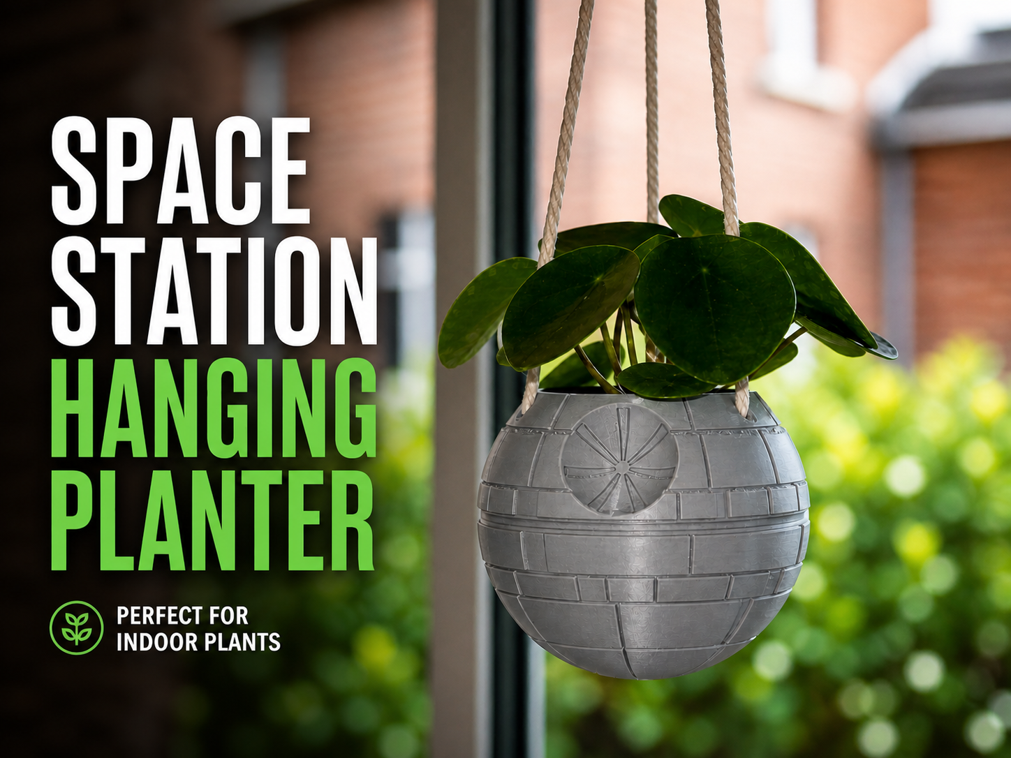 Space Station Hanging Planter | Death Star Style
