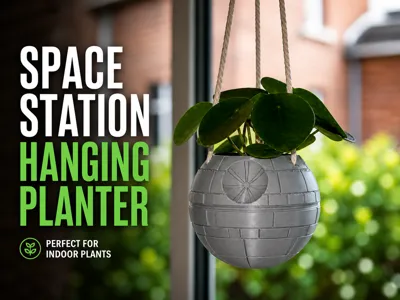 Space Station Hanging Planter | Death Star Style