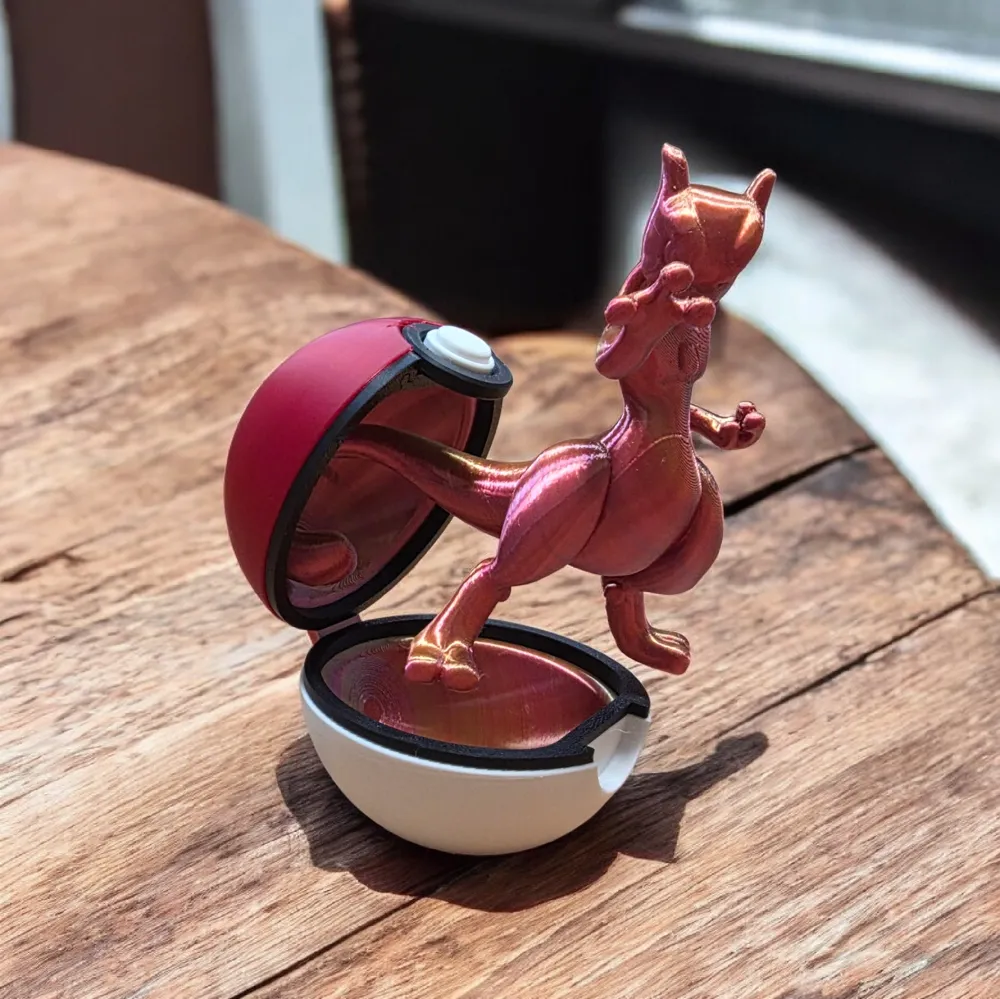 Floating Poké Ball (Mewtwo) - Free 3D Print Model - MakerWorld