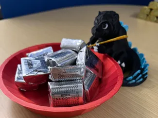 Baby Godzilla and Bowl Candy Tray. 