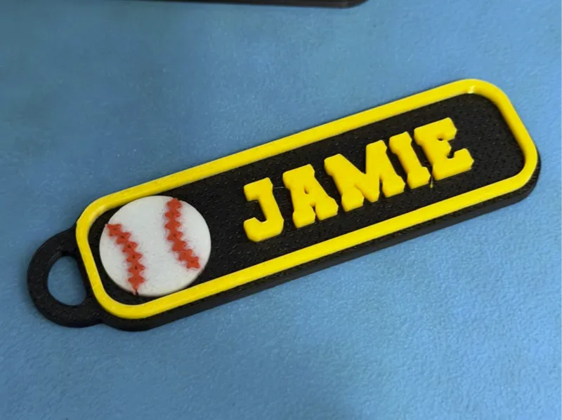 Baseball Softball CustomName Keychain Free to Sell