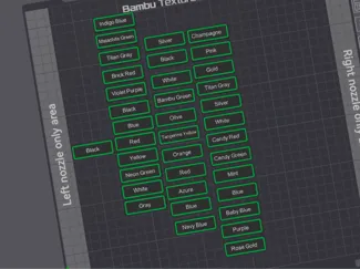 Cereal box Label Color names Via bambu labs