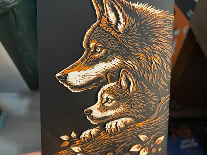 Wolf and Pup Hueforge