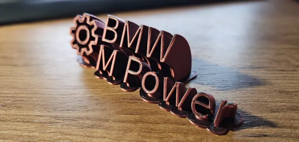 Plaque logo BMW M Power