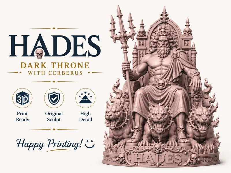 Hades – Dark throne with Cerberus