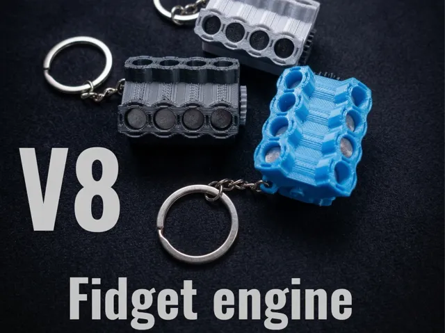 V8 Fidget engine keychain