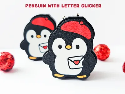 Penguin Letter Clicker / Keychain